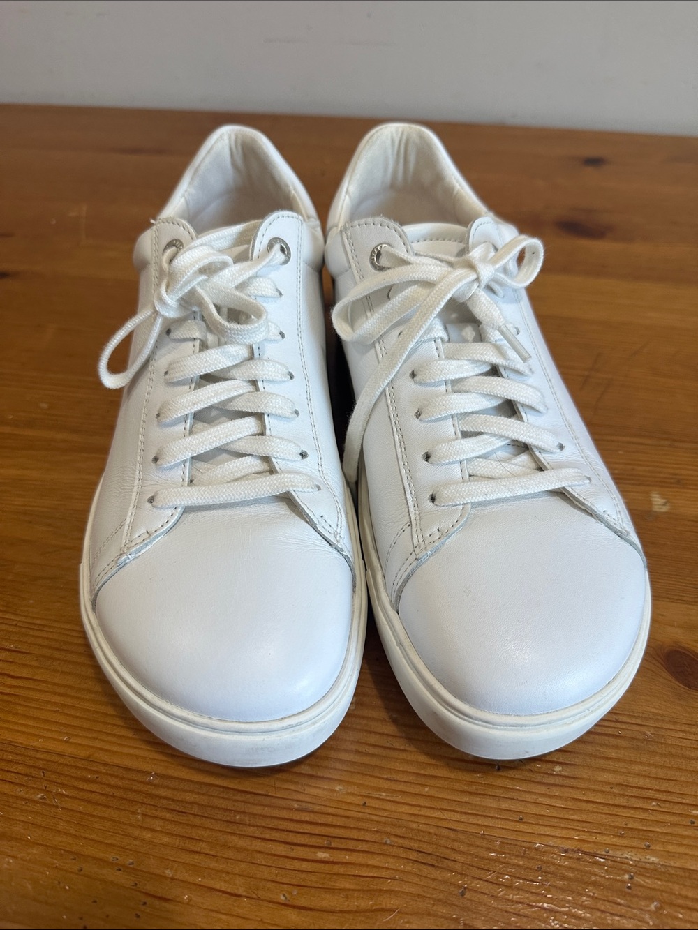 Birkenstock Footbed White Leather Casual Lace-Up Shoe